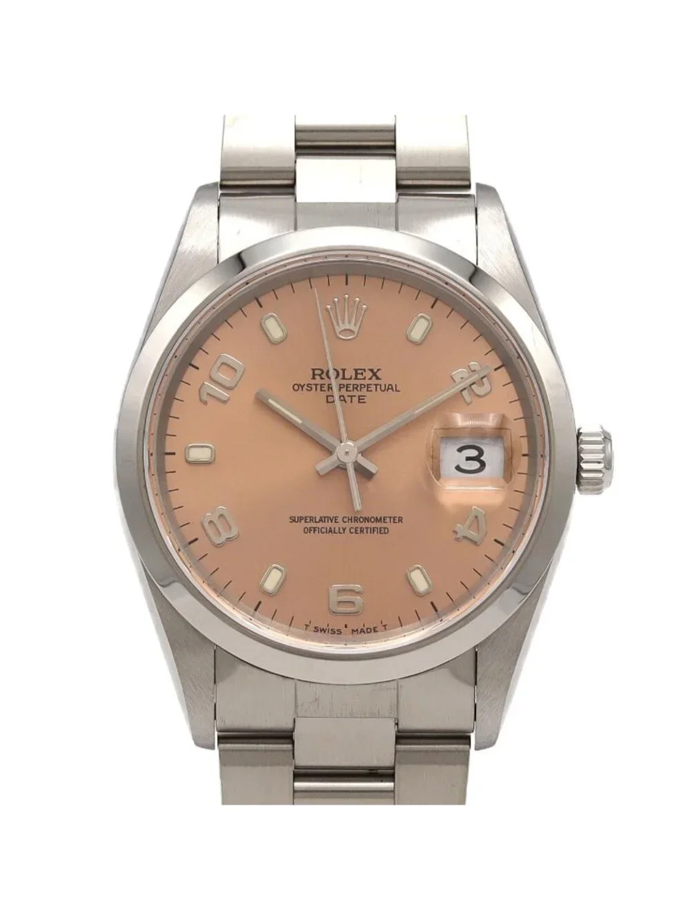 Rolex Oyster Perpetual Date SS Automatic Number Watch